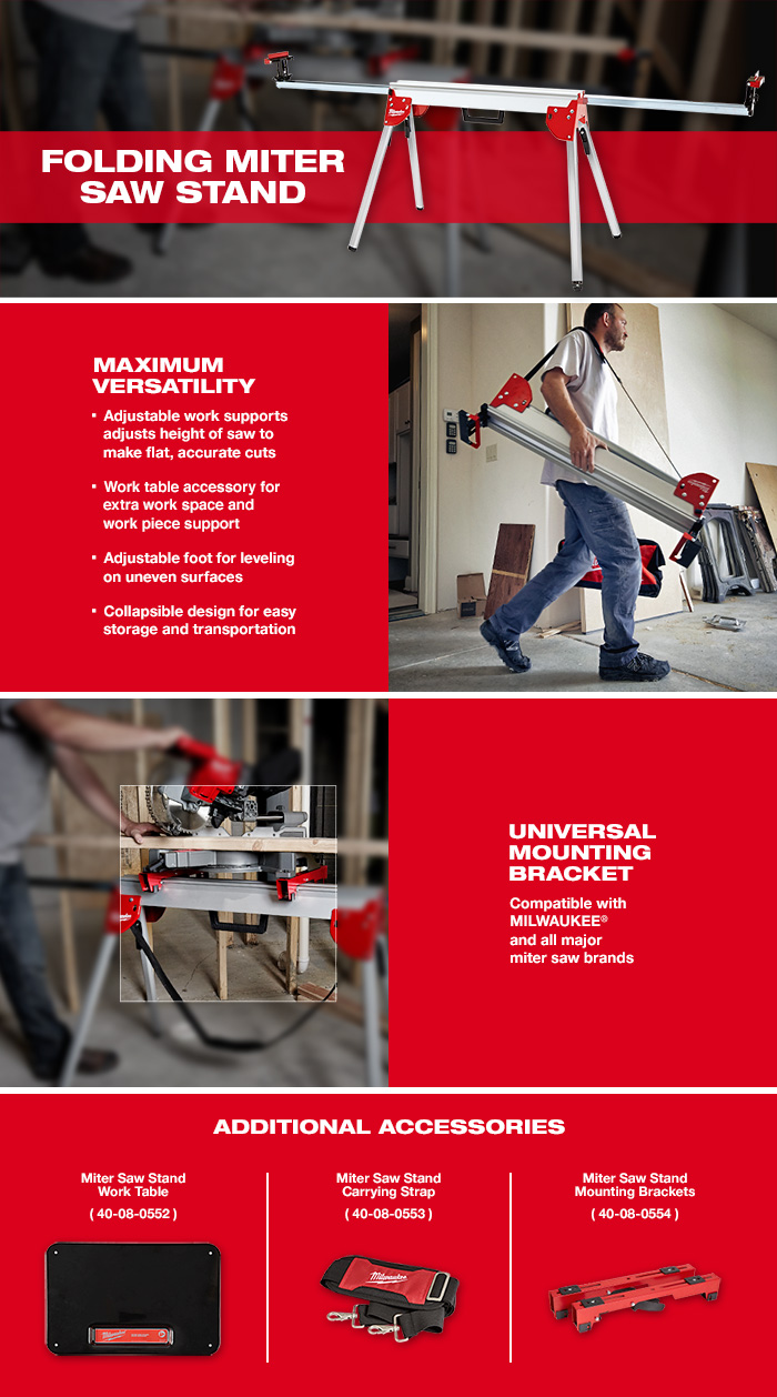 Milwaukee Folding Miter Saw Stand48080551 The Home Depot